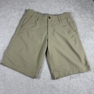 Under Armour Shorts Mens 32 Khaki Performance Golf‎ Matchplay Stretch Loose